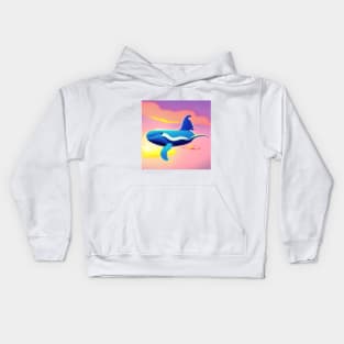 flying whale Kids Hoodie